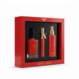 Red Si Passion النسائي set by Lion's store featuring stylish and comfortable women's clothing with a vibrant red design.