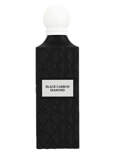 Black Carbon Diamond Ibrahim AlQurashi perfume bottle for unisex, 200ml, with sleek black design and elegant packaging.