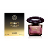 Elegant crystal noir fragrance bottle for women by Versace, featuring a sleek black design and luxurious details.