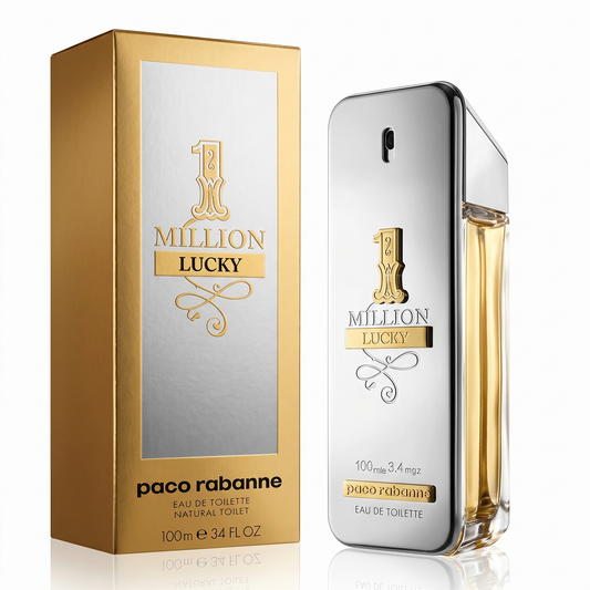 Lion's store 1 Million Lucky perfume for men, featuring the iconic bottle and luxurious fragrance design.