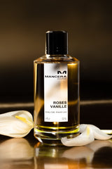 Coco Vanille Mancera 120ml perfume bottle with a sleek design, suitable for both men and women, displayed on a neutral background.